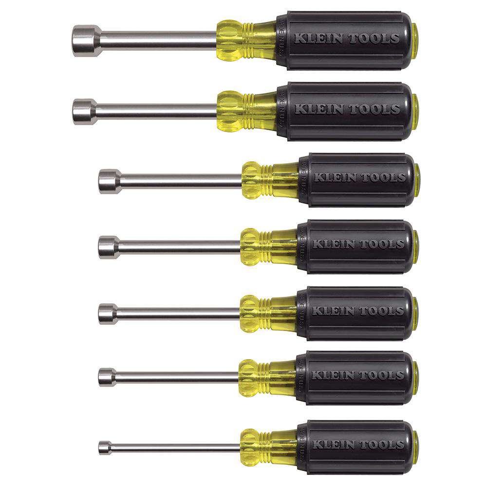 Klein Tools 631M Magnetic Nut Driver Set 3-Inch Shaft, 7 Piece Online Hot Sale