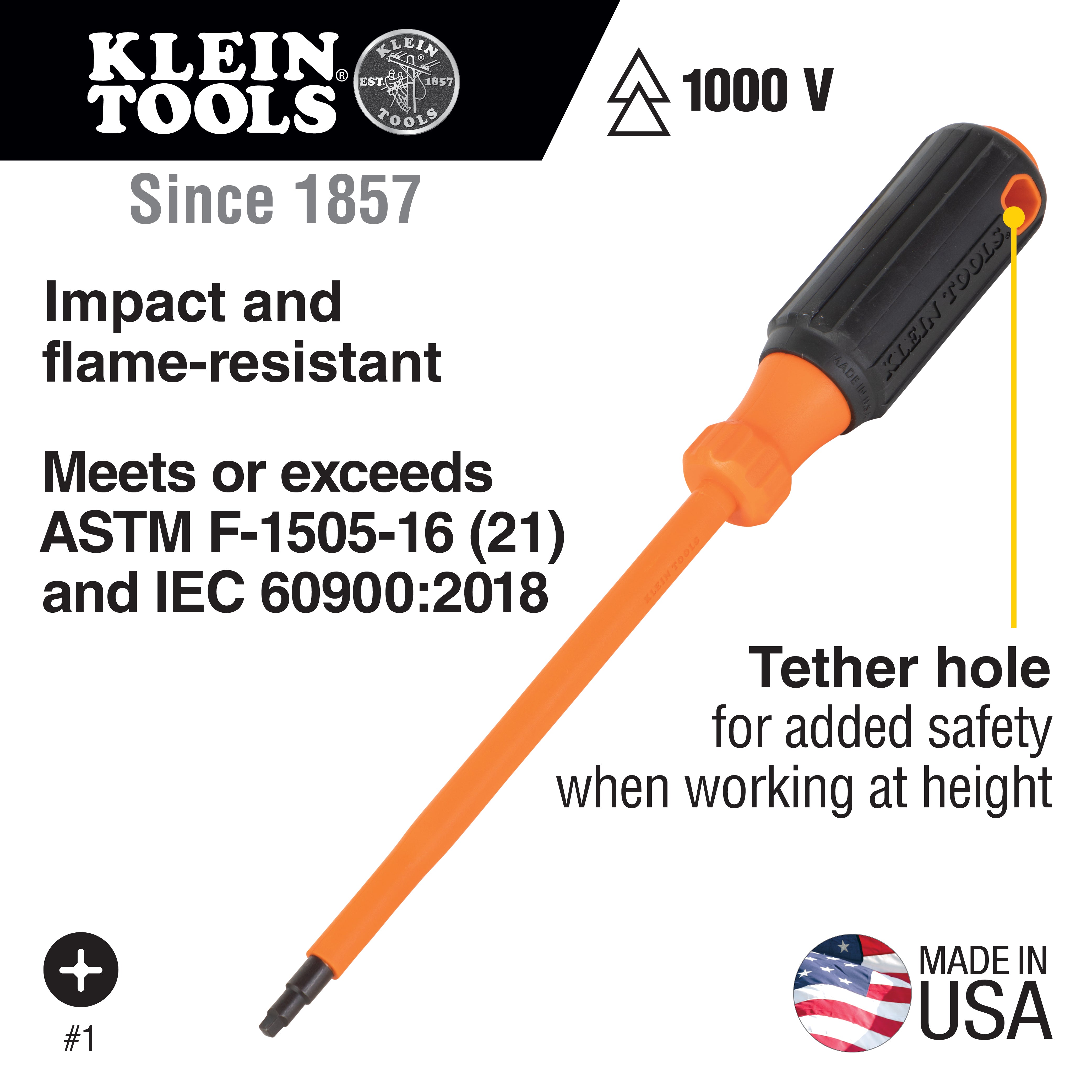 Klein Tools 6846INS Insulated Screwdriver, #2 Square, 6-Inch Round Shank Online