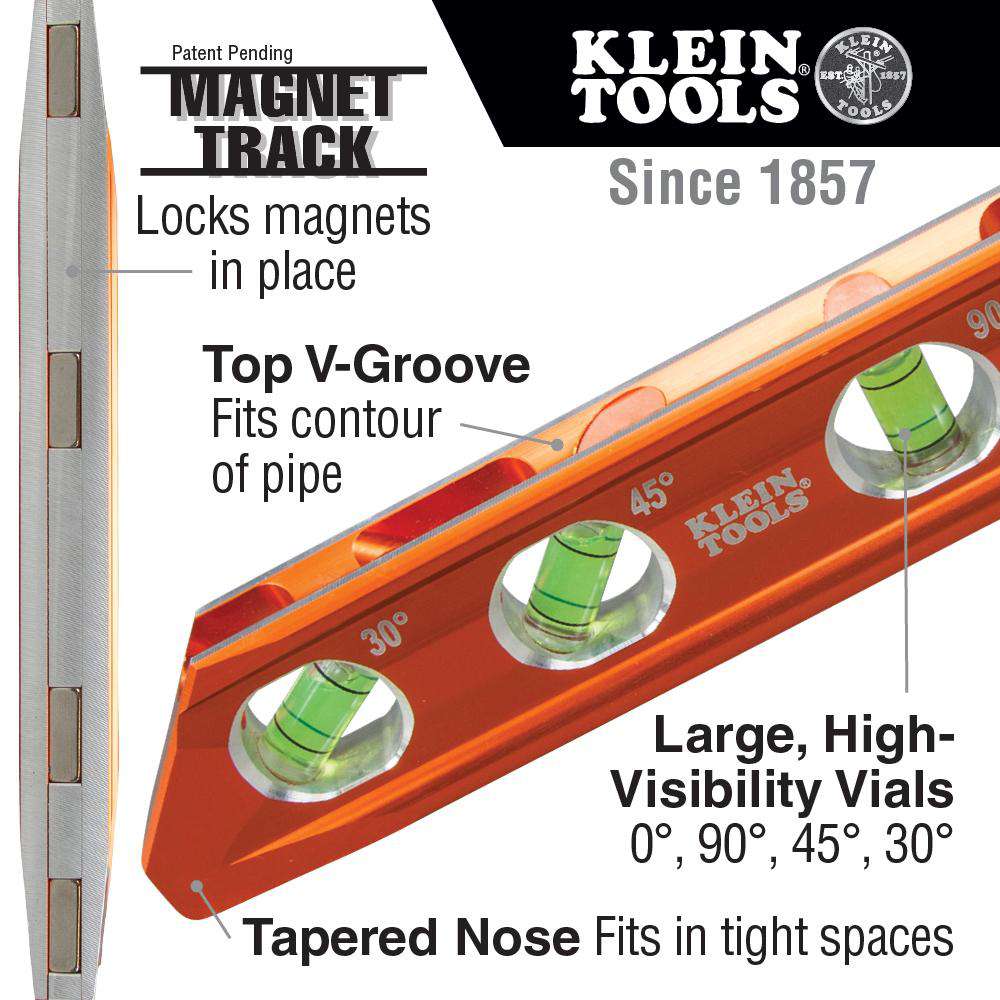 Klein Tools 935RB Torpedo Billet Level, Rare Earth Magnet Discount