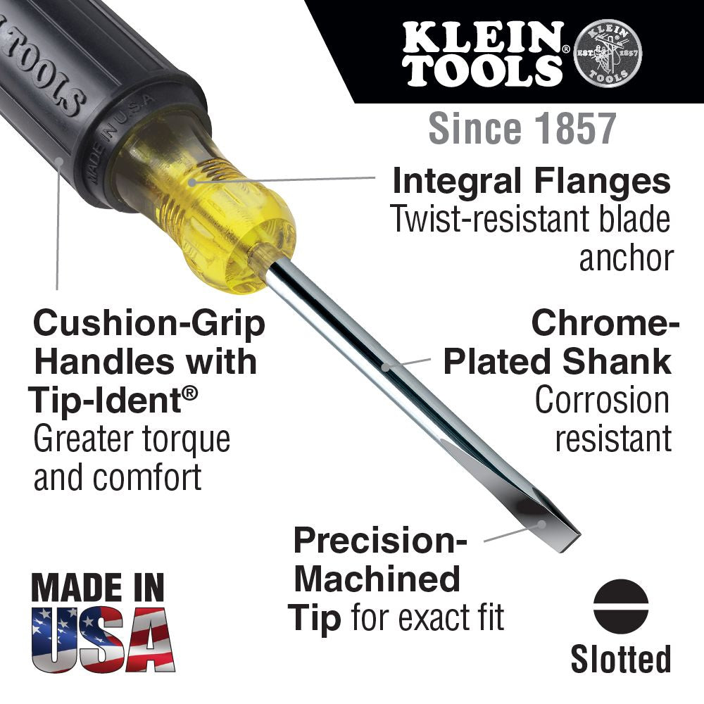 Klein Tools 85105 Screwdriver Set, Slotted and Phillips, 4-Piece Discount