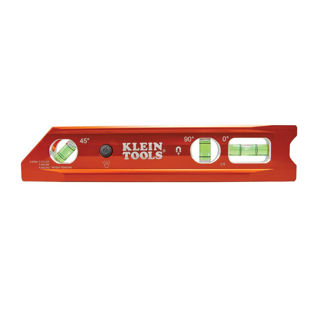 Klein Tools 935RBLT Lighted Torpedo Billet Level, Rare-Earth Magnet Fashion