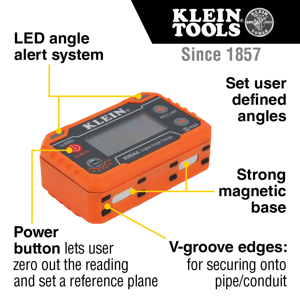Klein Tools 935DAA Digital Angle Gauge with Angle Alert Online Hot Sale