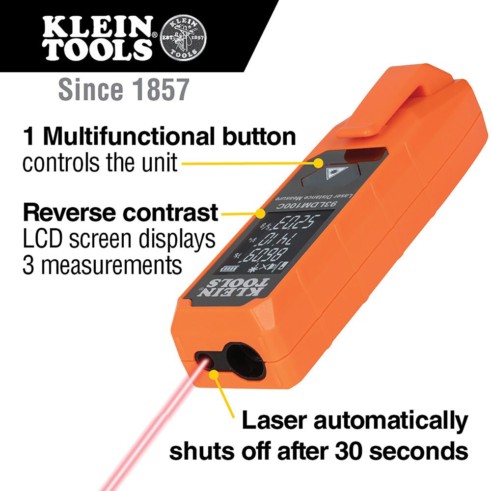 Klein Tools 93LDM100C Compact Laser Distance Measure Online