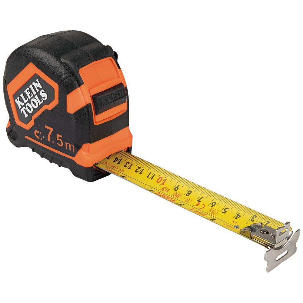 Klein Tools 9375 Tape Measure, 7.5-Meter Magnetic Double-Hook Supply