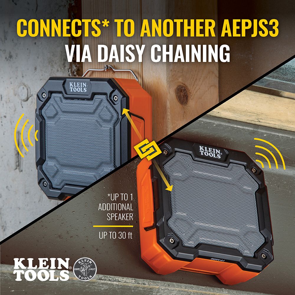 Klein Tools AEPJS3 Bluetooth® Jobsite Speaker with Magnet and Hook Online Hot Sale
