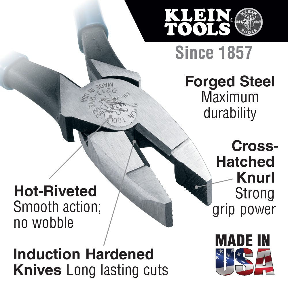 Klein Tools J20017NE Heavy-Duty Lineman’s Pliers, 7-Inch on Sale