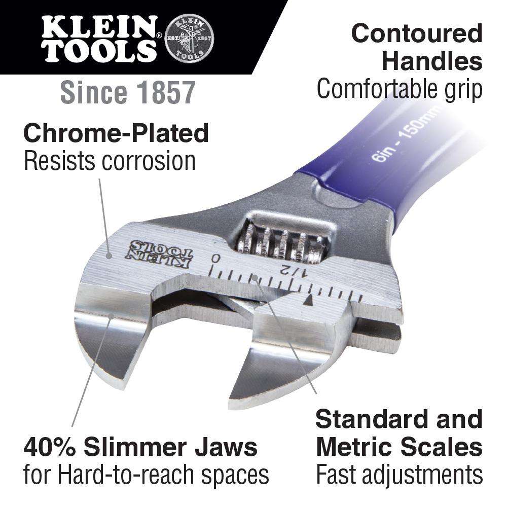 Klein Tools D86932 Slim-Jaw Adjustable Wrench, 4-Inch Hot on Sale