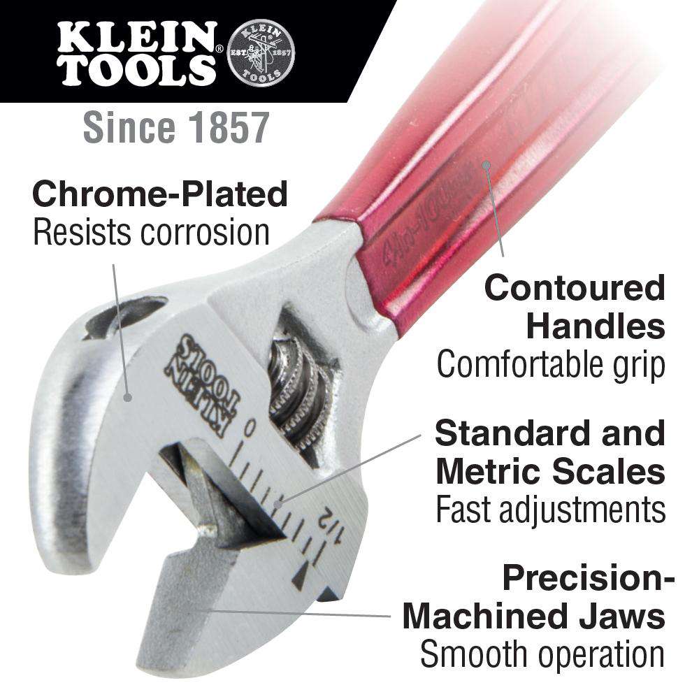 Klein Tools D507-6 Adjustable Wrench Extra Capacity, 6-1/2-Inch Fashion