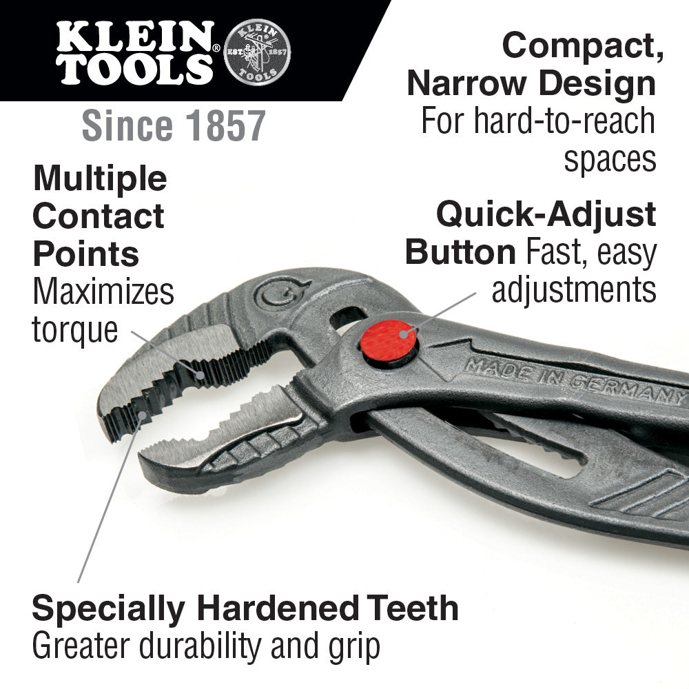 Klein Tools D504-10B Quick-Adjust Klaw™ Pump Pliers, 10-Inch Sale