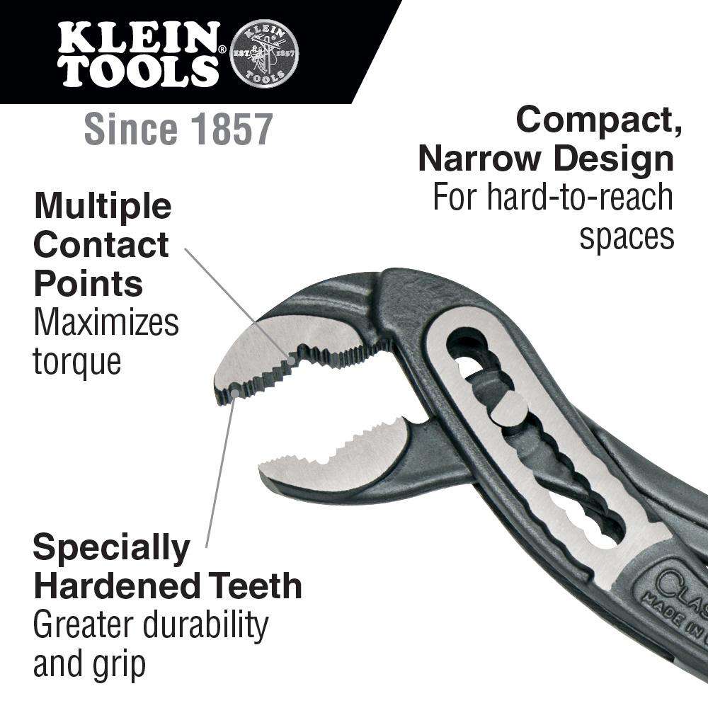 Klein Tools D504-10 Classic Klaw™ Pump Pliers, 10-Inch Fashion
