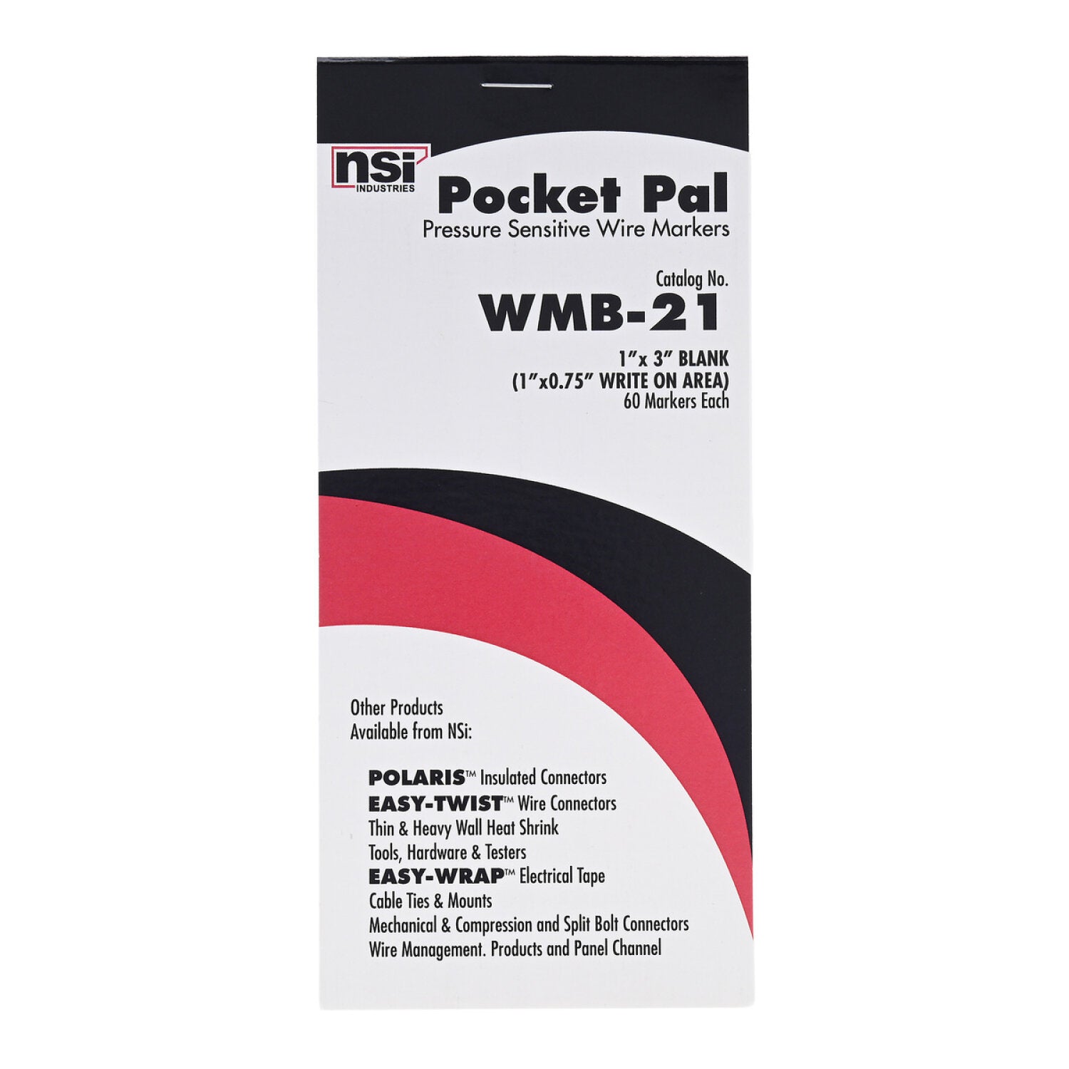 NSI WMB-21 Wire Marker Book 1X3 Blank Sale