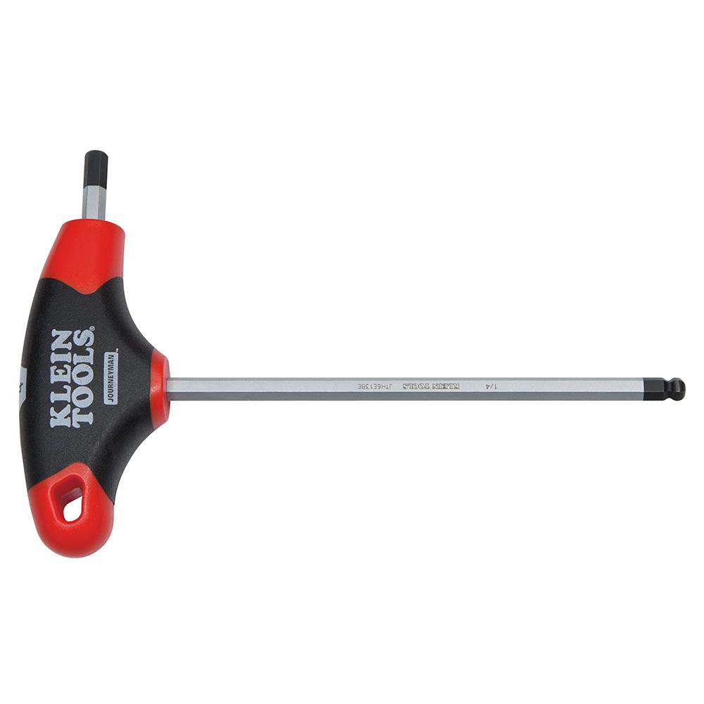 Klein Tools JTH6E11BE 3/16-Inch Ball Hex Key, Journeyman T-Handle 6-Inch on Sale