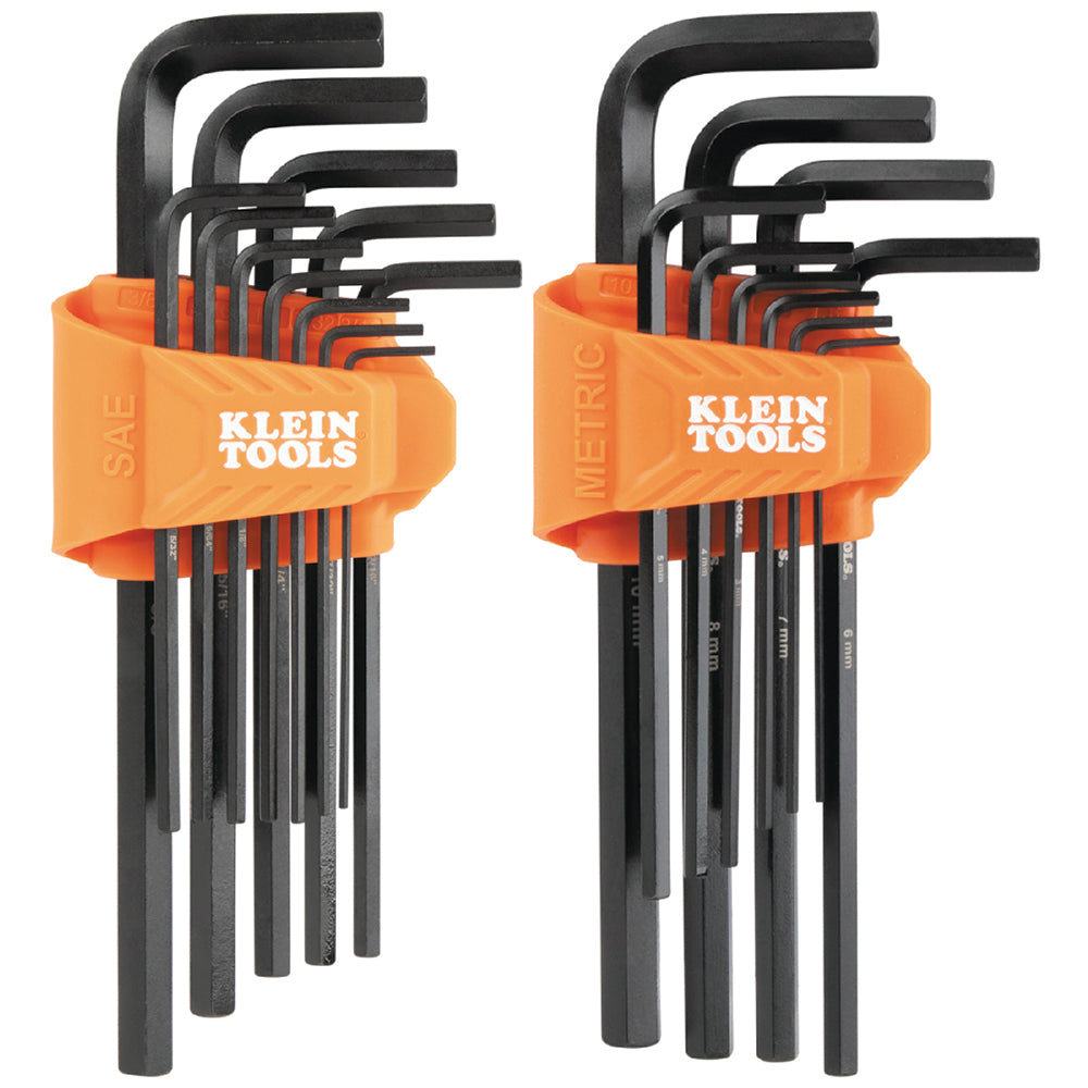 Klein Tools LS22 L-Style Long Hex Key Set, SAE and Metric, 22-Piece on Sale