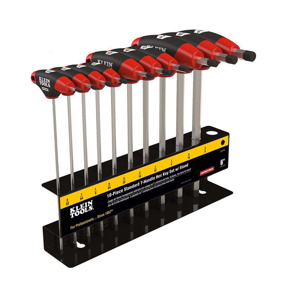 Klein Tools JTH910E Hex Key Set, SAE, T-Handle, 9-Inch with Stand, 10-Piece Online