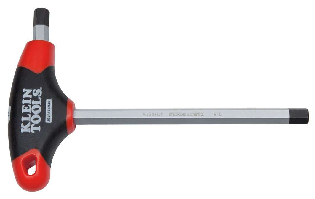 Klein Tools JTH6E08 1/8-Inch Hex Key, Journeyman T-Handle, 6-Inch Supply
