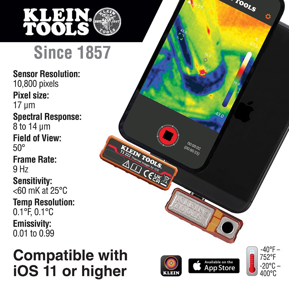 Klein Tools TI222 Thermal Imager for iOS Devices Sale