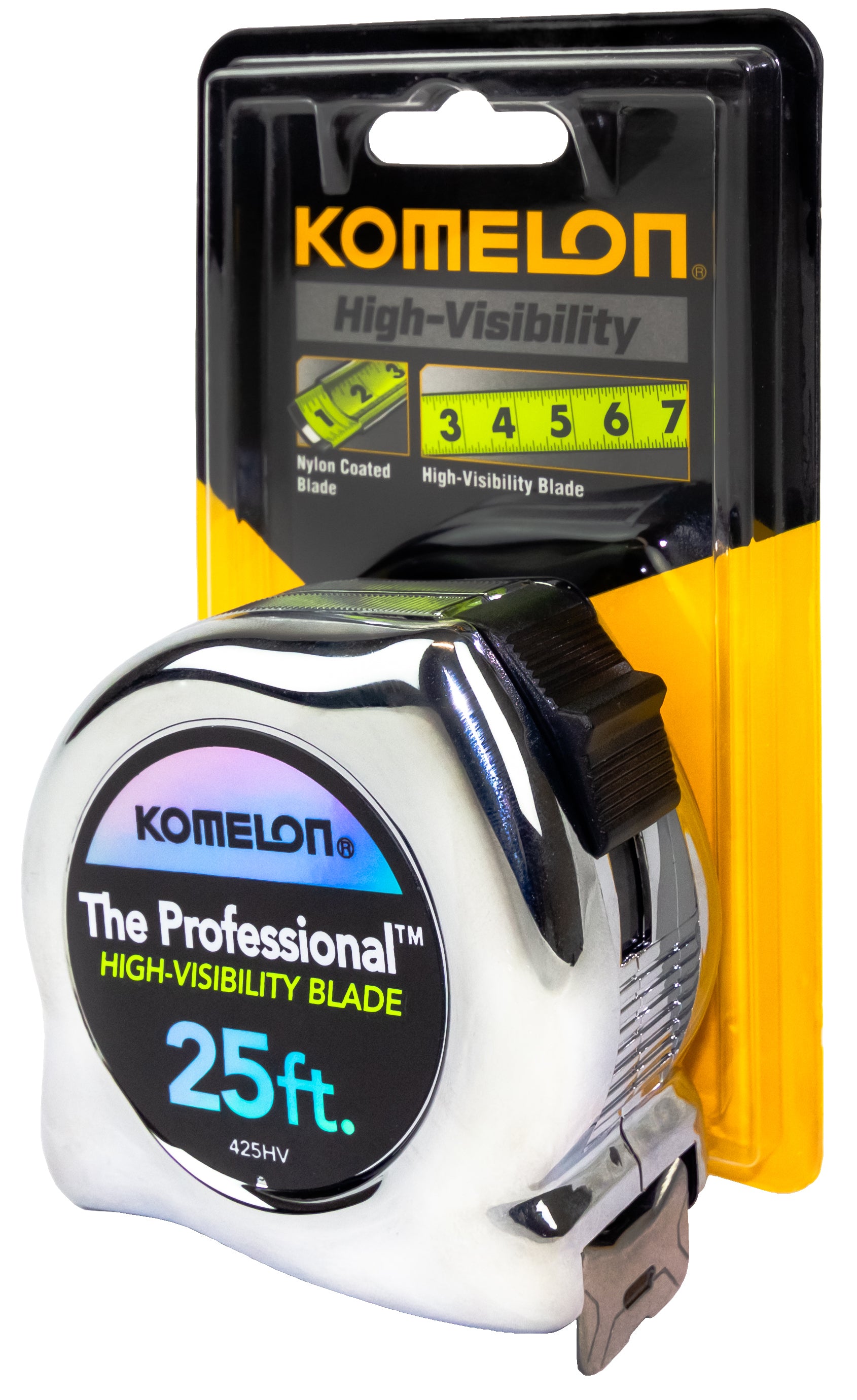 Komelon 425HV 25′ x 1″ The Professional, Chrome Tape Measure Discount