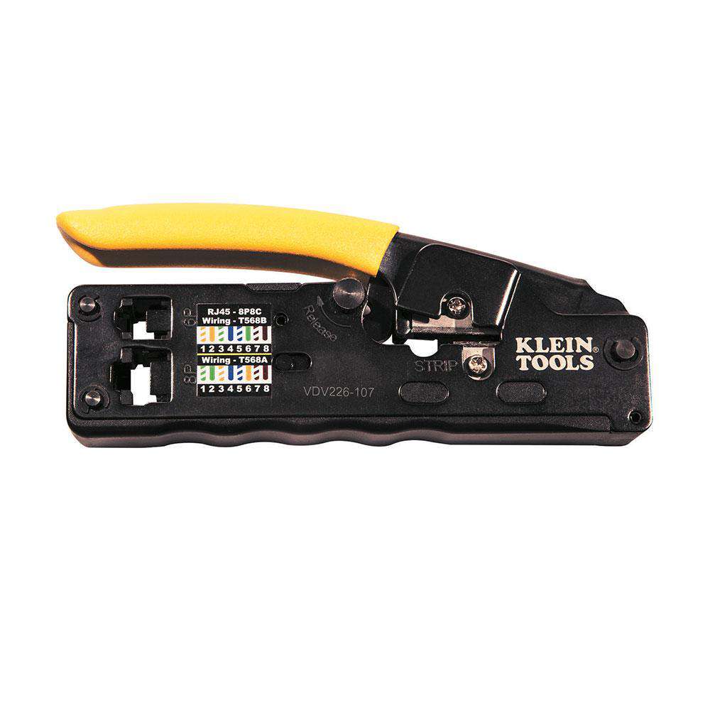 Klein Tools VDV226-107 Ratcheting Data Cable Crimper / Stripper / Cutter, Compact Online Sale