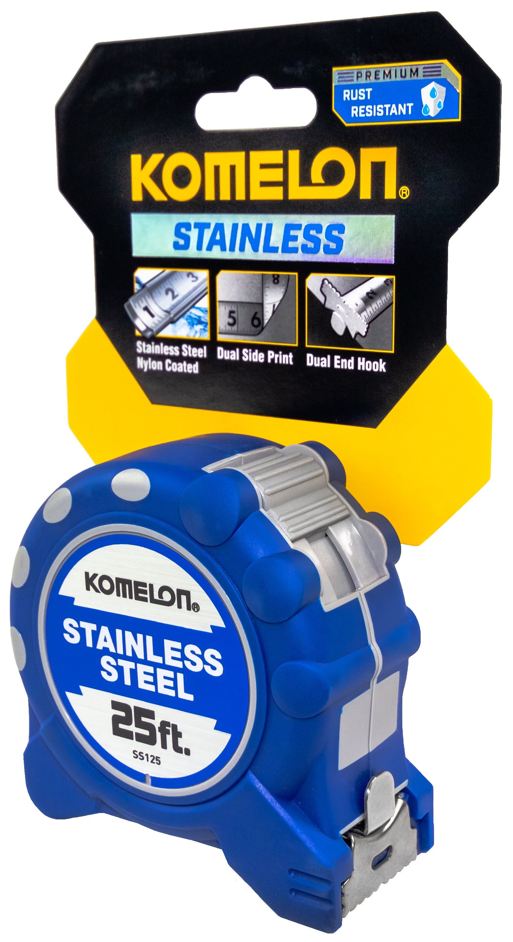 Komelon SS125 25′ X 1″ Stainless Steel Gripper Tape Measure Online