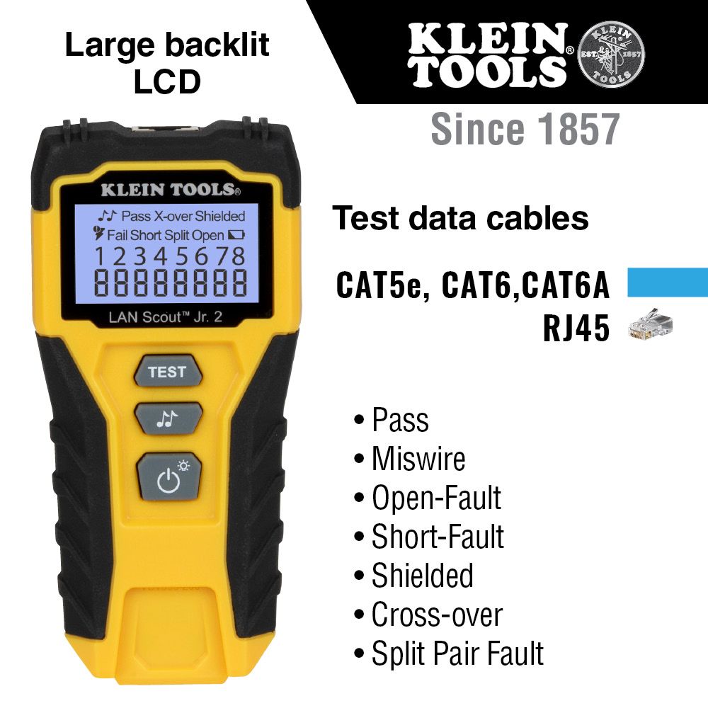 Klein Tools VDV526-200 LAN Scout ® Jr. 2 Cable Tester Online Hot Sale