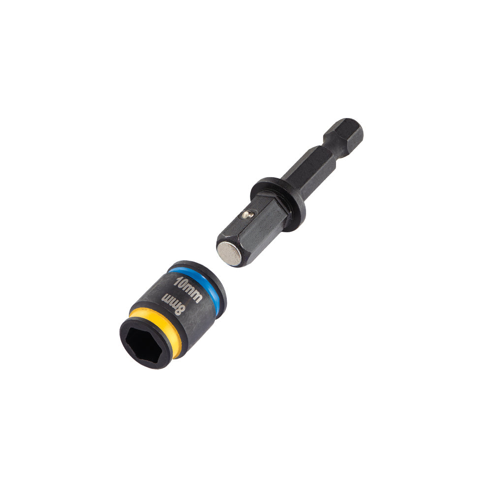 Malco Tools MSHCM2 C-RHEX® Cleanable, Reversible Magnetic Hex Driver (8mm and 10mm), 2″ Supply