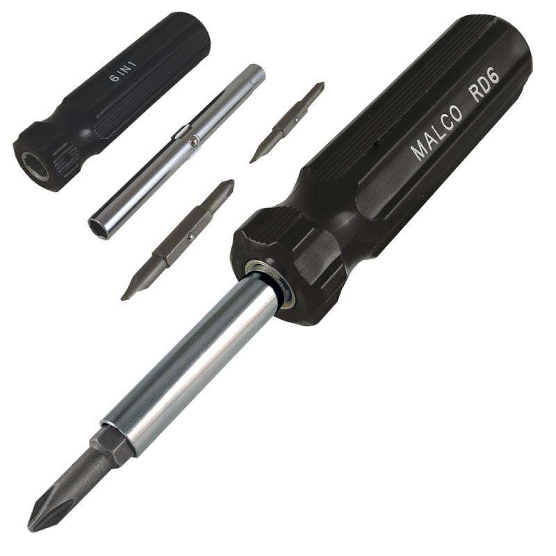 Malco Tools RD6 6 in 1 Reversible Screwdriver Hot on Sale