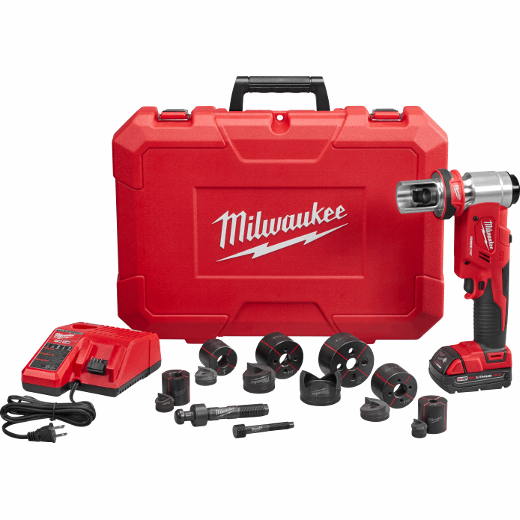 Milwaukee 2677-21 M18™ FORCE LOGIC™ 6T Knockout Tool 1/2″ – 2″ Kit Supply