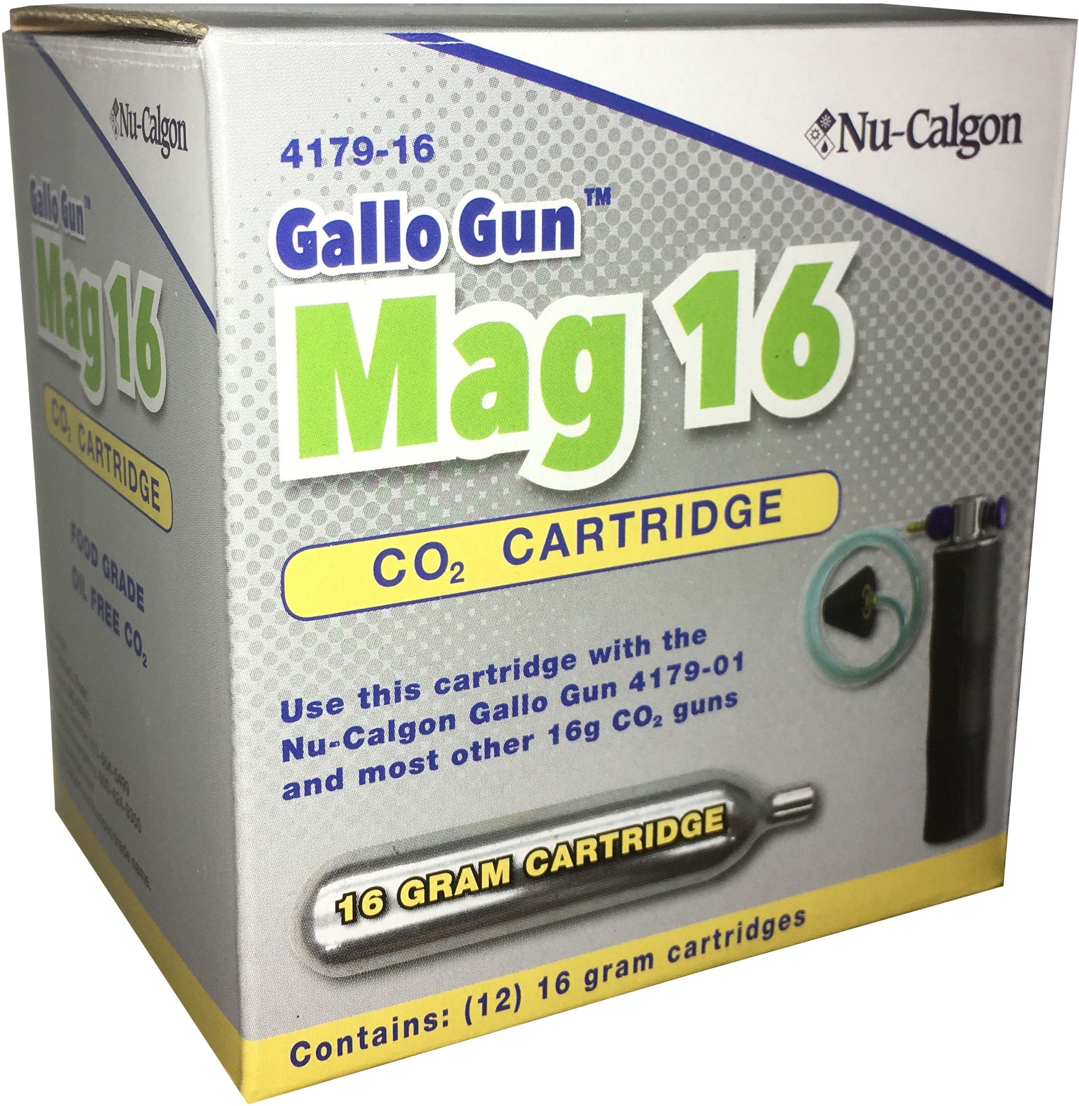 Nu-Calgon 4179-16 Gallo Gun Mag 16 CO2 cartridge, 12 cartridges Online Sale
