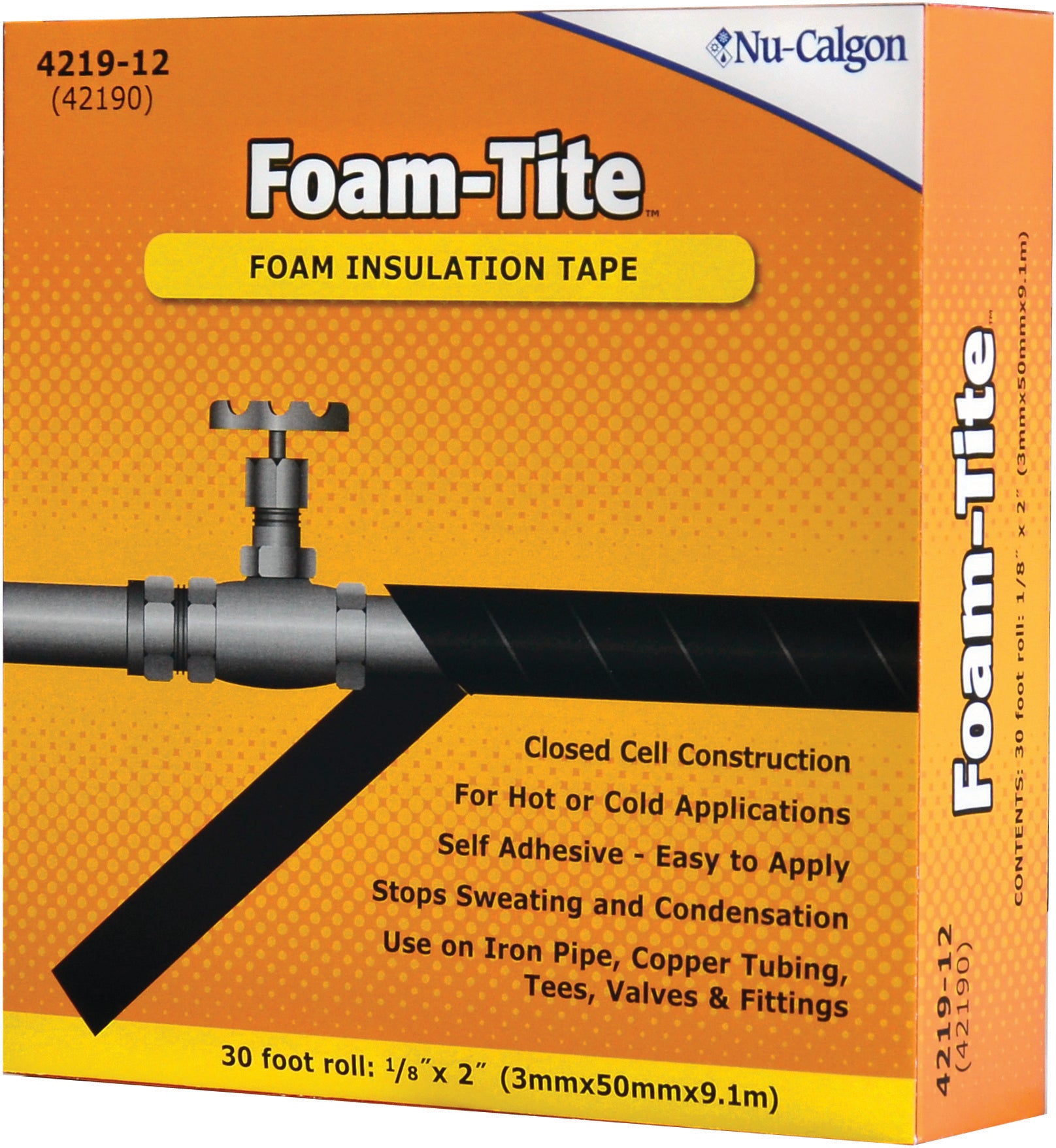 Nu-Calgon 4219-12 Foam-Tite Insulation Tape Fashion