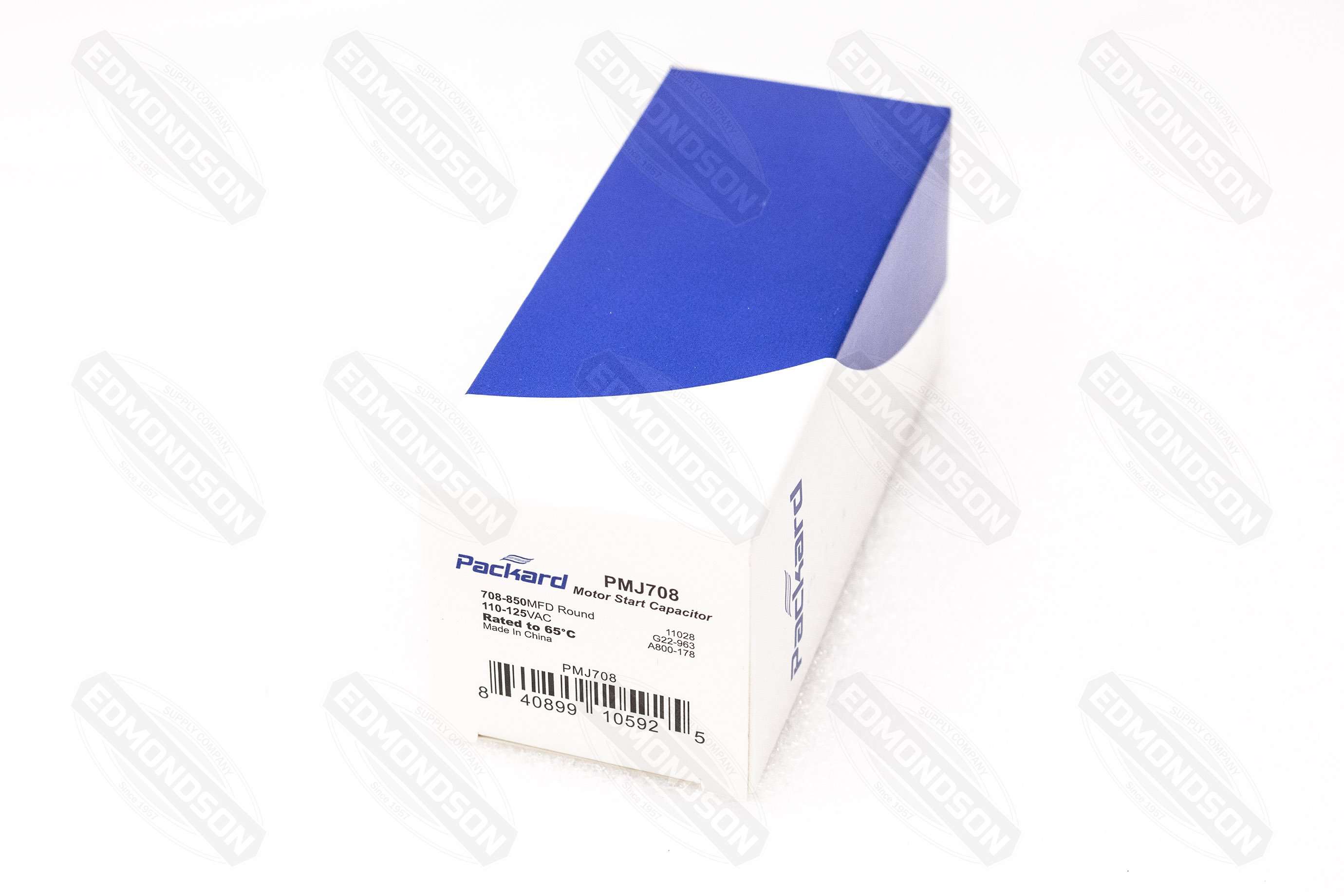 Packard Titan Pro TMJ708 Motor Start Capacitor 708-850 MFD 110-125 VAC Supply