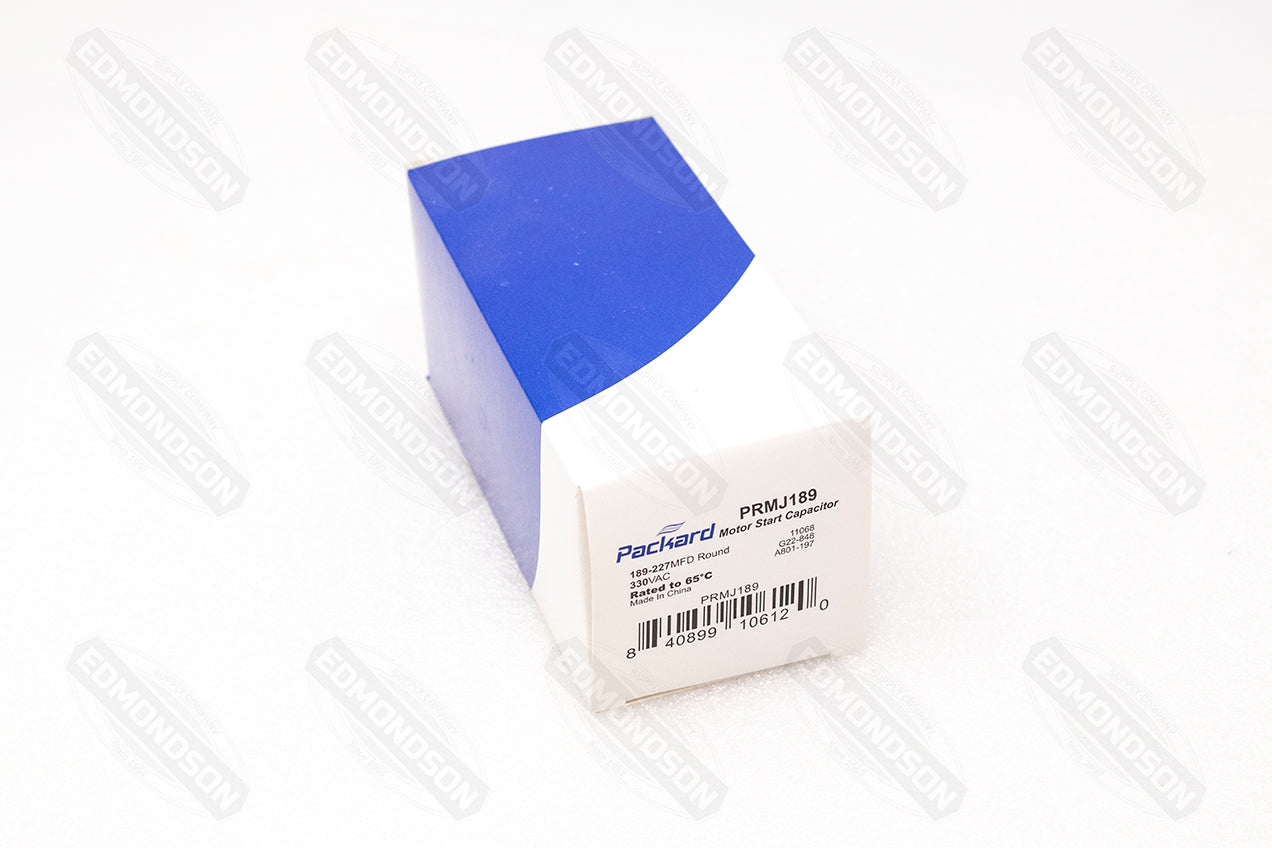 Packard PRMJ189 Motor Start Capacitor 189-227 MFD 330 VAC Fashion