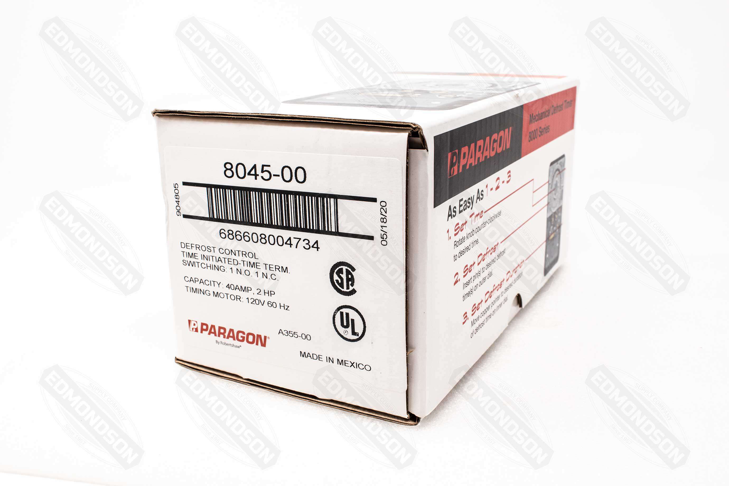 Paragon 8045-00 Defrost Commercial Timer Control, 120V AC, 60 Hz Supply
