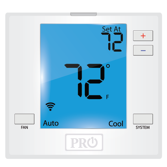 PRO1 IAQ T701i Digital WIFI Programmable Thermostat,  Heat – 1 Cool Discount