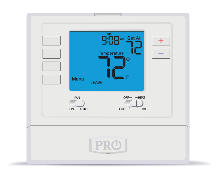 PRO1 IAQ T725 Digital 7-Day or 5/1/1 Programmable Thermostat, 2 Heat – 1 Cool, Heat Pump/Conventional Hot on Sale