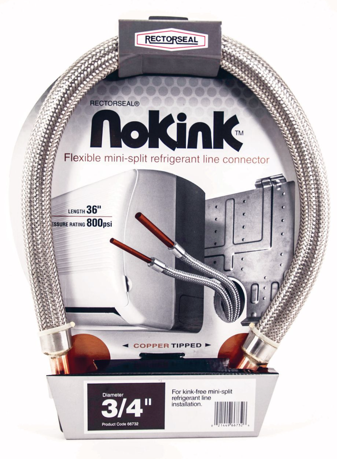 RectorSeal 66732 NoKink 3/4″ x 3′ Flexible Refrigerant Line Connector Online now