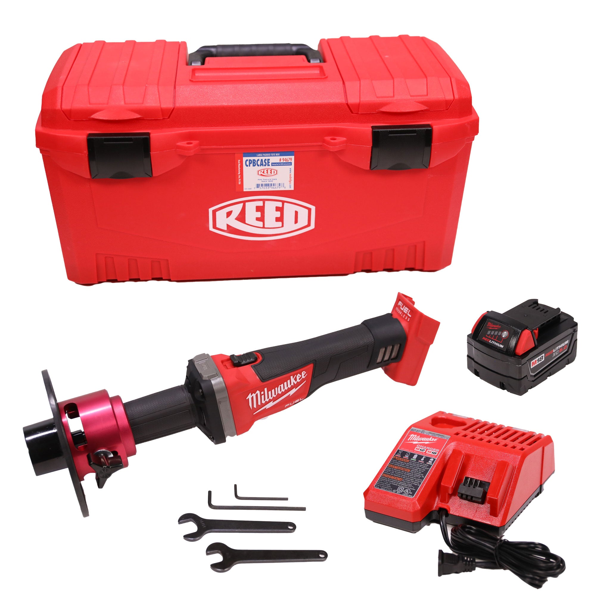 Reed Mfg Bevel Boss™ Cordless Pipe Beveler Kit, Milwaukee Custom Bundle Sale