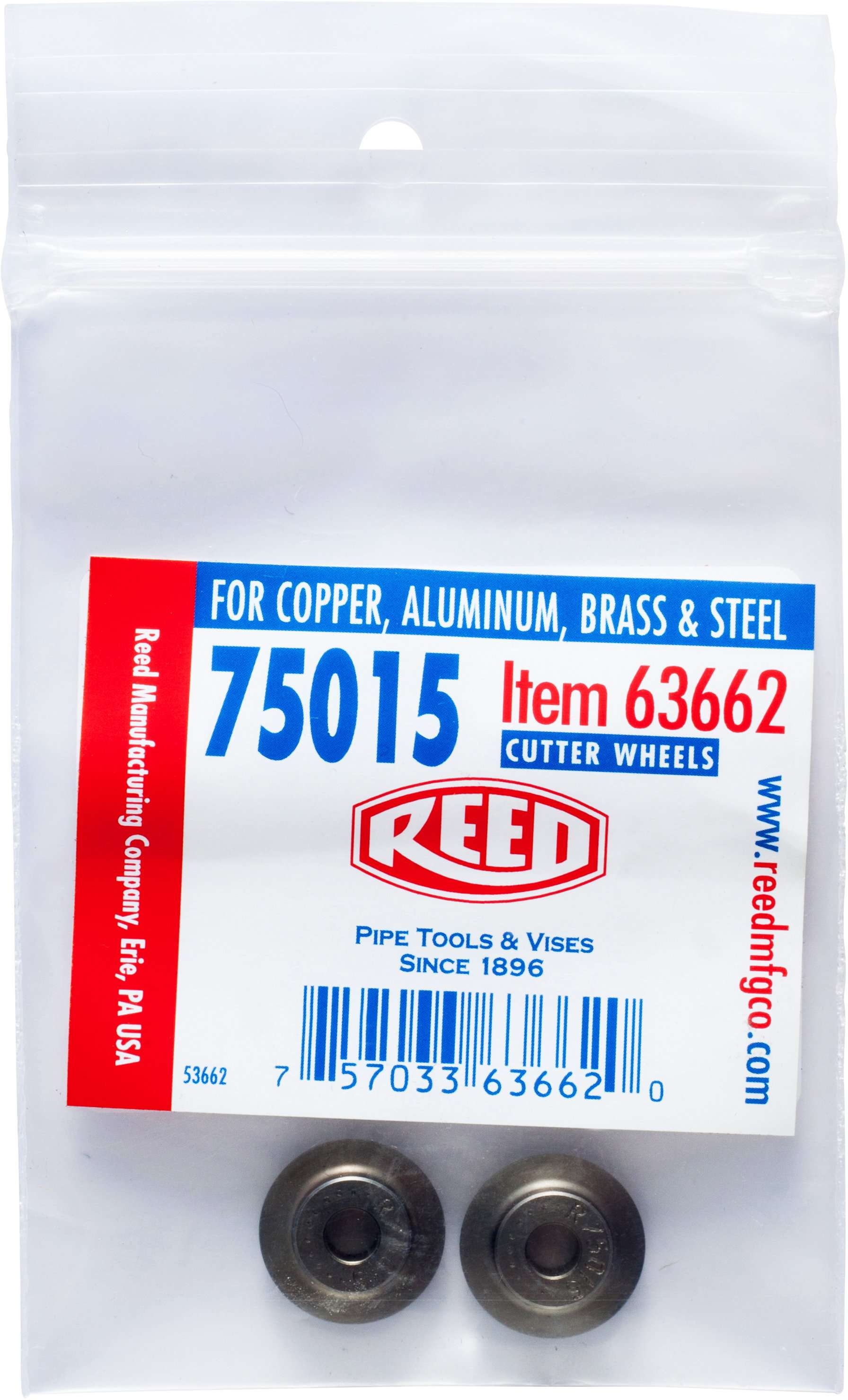 Reed Mfg 2PK-75015 Tubing Cutter Wheels for Copper, Aluminum, 2-Pack Supply