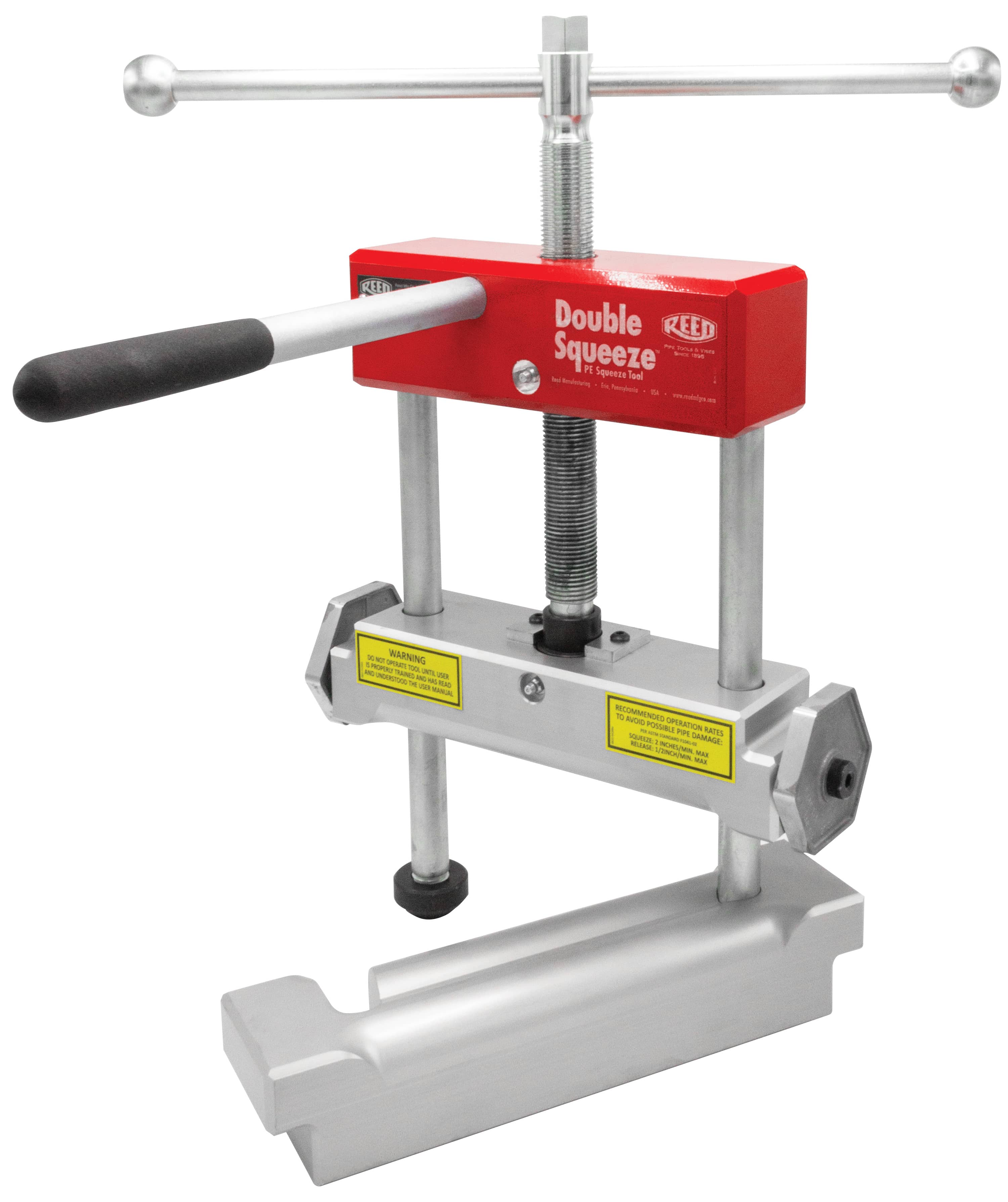 Reed Mfg PES4DB Double Squeeze™ PE Squeeze-Off Tool, Manual, 2″ – 4″ Supply