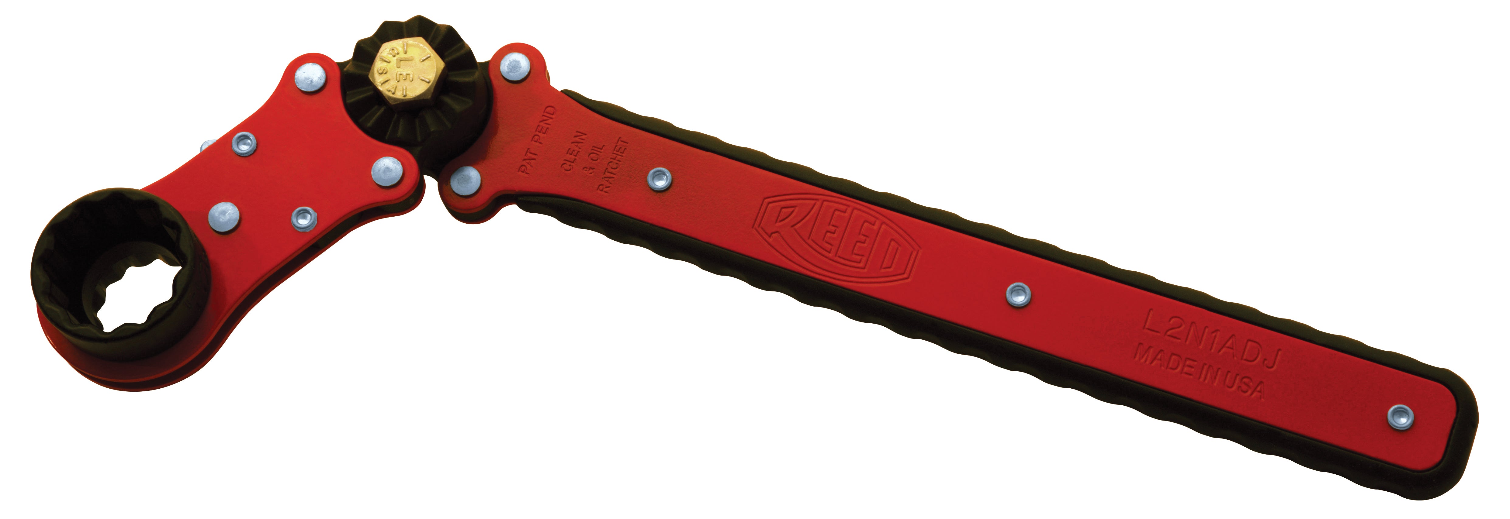 Reed Mfg L2N1ADJ Thru-Bolt™ 2-in-1 Dual Socket Adjustable Ratchet Wrench Online Hot Sale