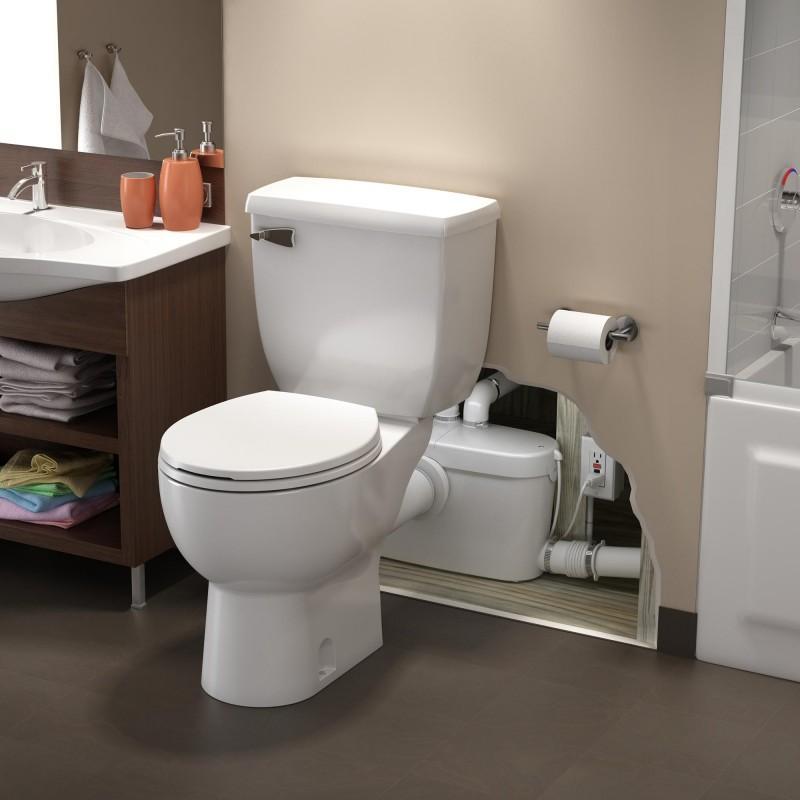 Saniflo Saniaccess 3 Elongated Bowl Toilet/Macerating Pump Combo Online Sale