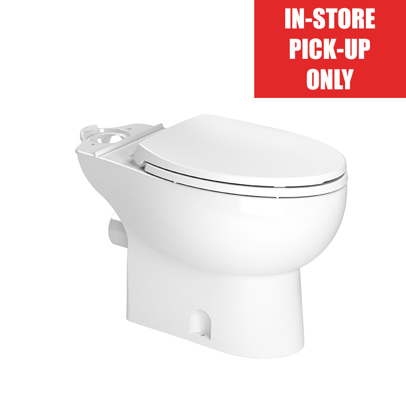 Saniflo 087 Elongated White Rear Discharge Toilet Bowl Online now