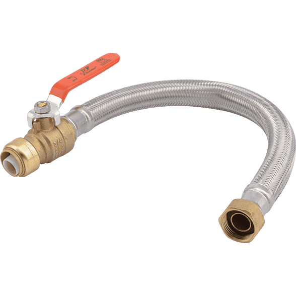 SharkBite U3088FLEX18BVLF 3/4″ x 3/4″ FIP, 18″ Stainless Steel Flexible Water Heater Connector with Ball Valve Online Sale