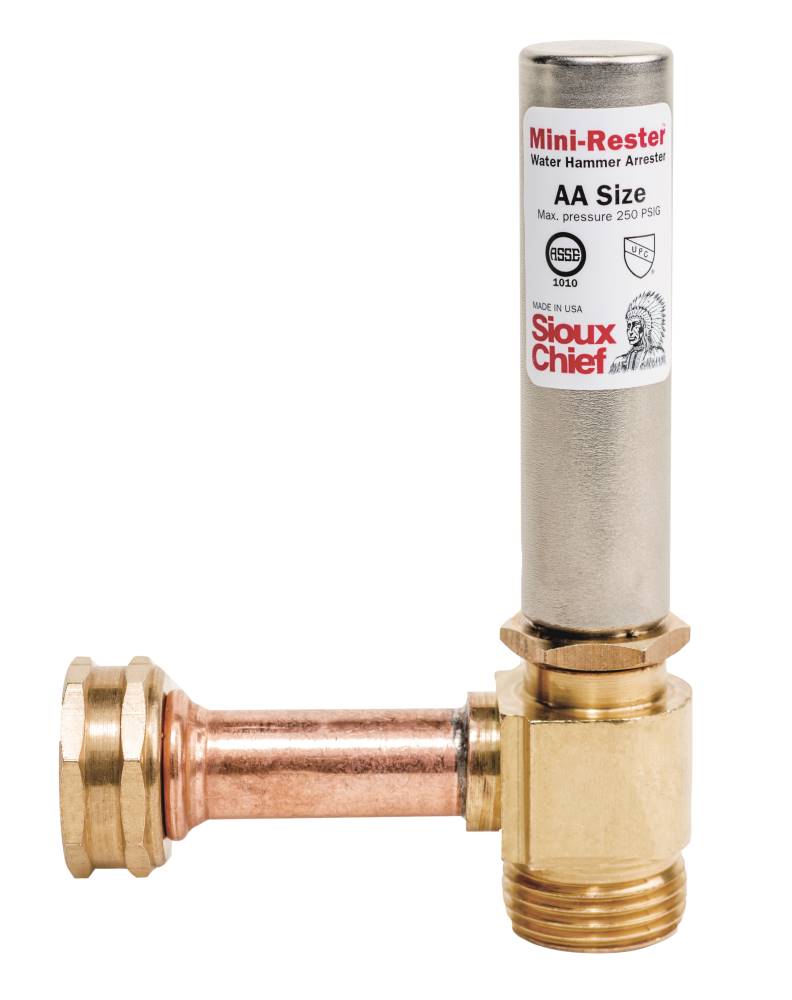 Sioux Chief 660-HB MiniRester™ Water Hammer Arrester, 3/4″ FHT Swivel x 3/4″ MHT Tee Supply