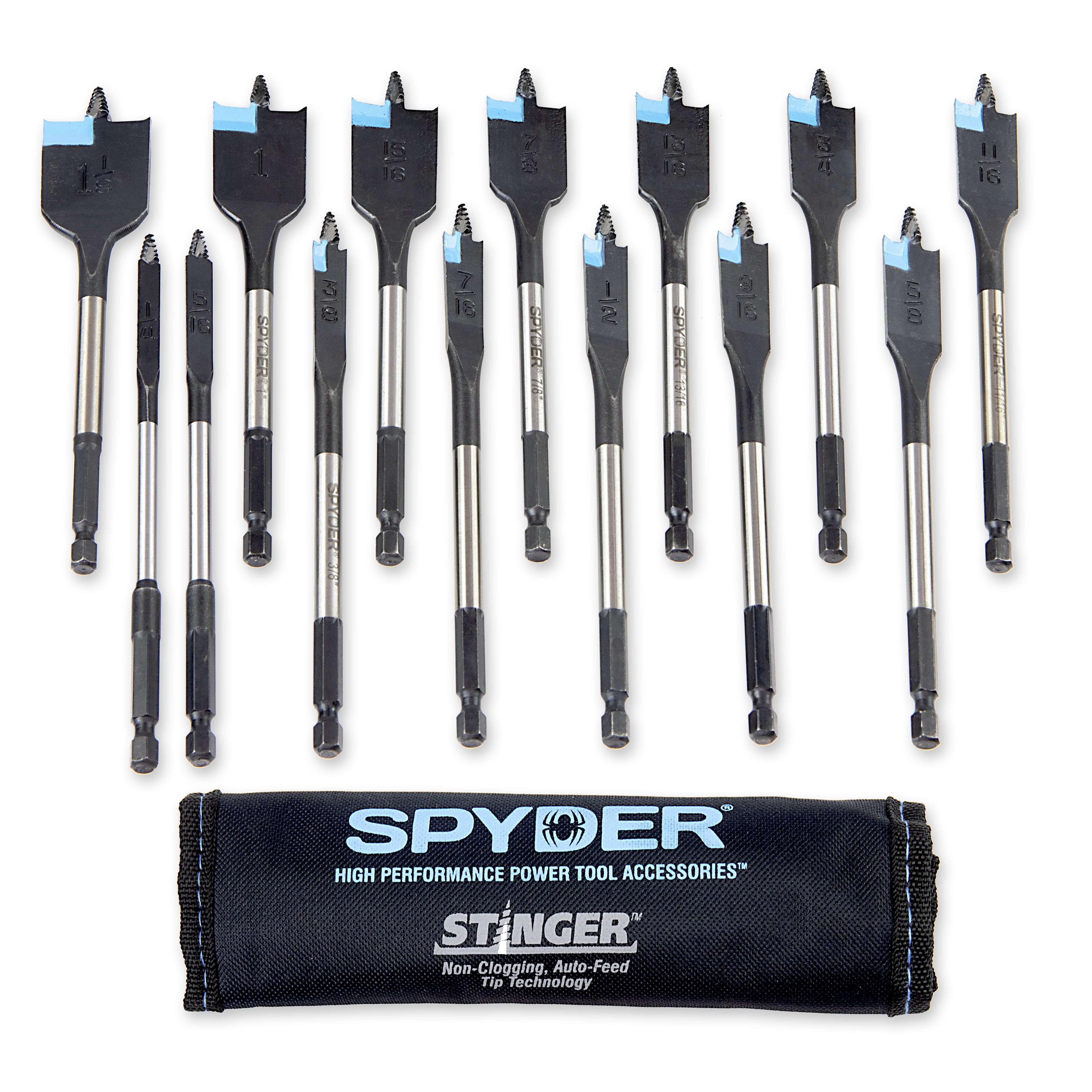 Spyder 11001 Stinger 14-PC SPADE BIT SET W/POUCH Discount
