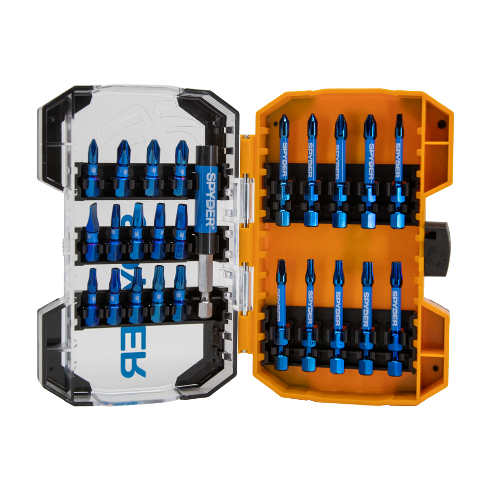 SPYDER  19029 SPY 25-Piece Mach-Blue™ Impact Bit Set w/ Case Online Sale
