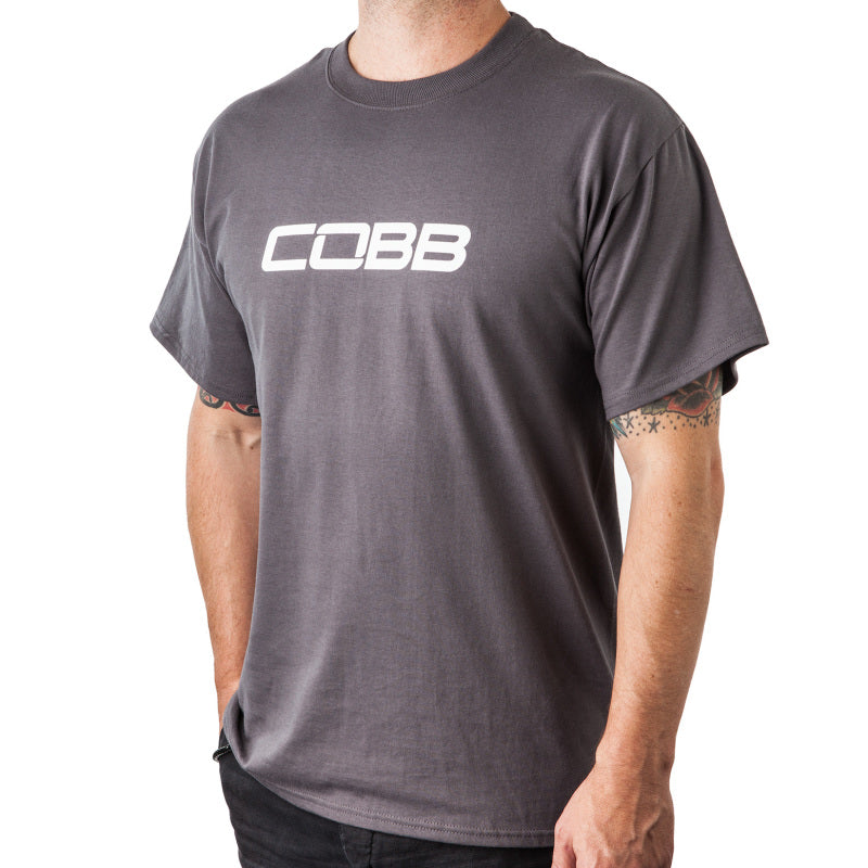Cobb Tuning Logo Mens T-Shirt (Gray/White Logo) – XX-Large on Sale