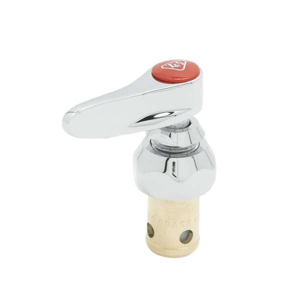 T&S Brass 002712-40NS Eterna Cartridge w/ Spring Check, Right Hand (Hot), Lever Handle, Screw & Red Index Button “New-Style” Online Hot Sale