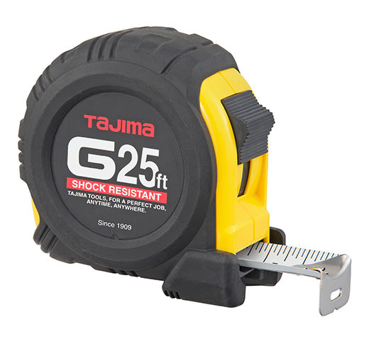 Tajima G-25BW G-Series, Standard Scale, 25 ft x 1 in. Steel Blade, Tape Measure Fashion