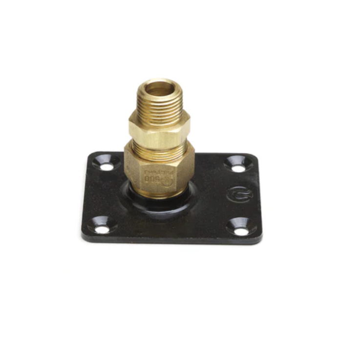 TracPipe® AutoSnap® FGP-SRFG-500 1/2″ Brass Flange Fitting & Stainless Steel Plate, for CounterStrike® CSST Flexible Gas Pipe Online Hot Sale