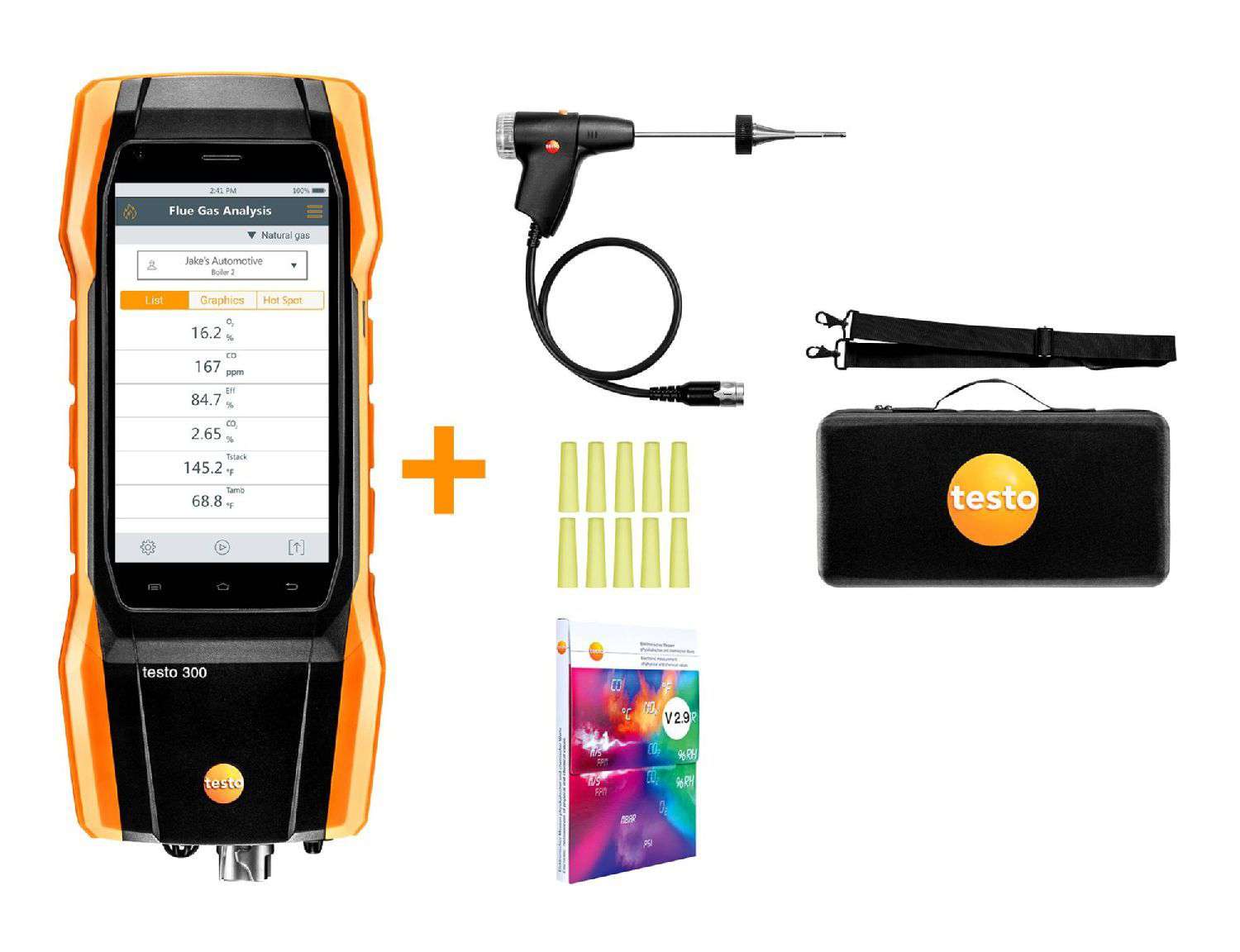Testo 0564 3002 82 – 300 Residential / Commercial Combustion Analyzer Fashion
